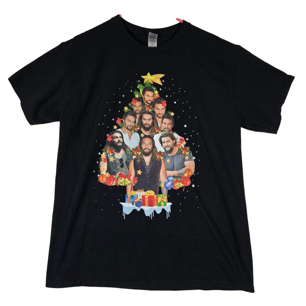 Jason Mamoa Aqua Man Christmas Tree Holiday Funny Shirt Tshirt Mens Large 0737